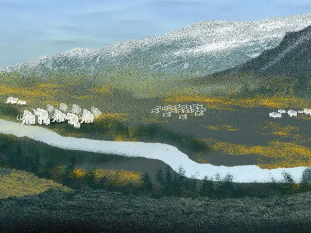 Diorama Représentant L’environnement Des Néandertaliens, By © La Méduse