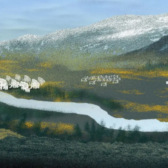 Diorama Représentant L’environnement Des Néandertaliens, By © La Méduse